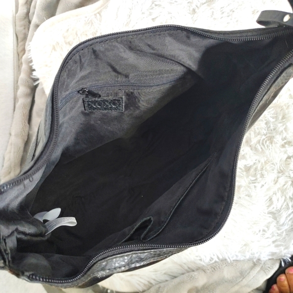 XOXO Vinyl Black & Bright Flower Shoulder Bag - Picture 5 of 7